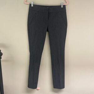 Loft Black and White Fitted Ankle Pants Size 0